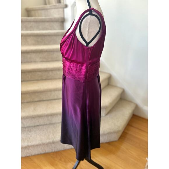 Ann Taylor Pink & Purple Ombre Silk Slip Dress - Picture 2 of 6